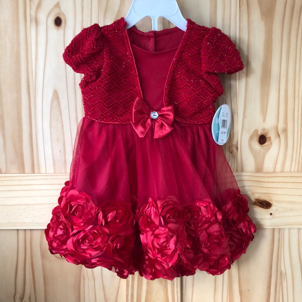 Nannette Red Party Dress w/Bloomers